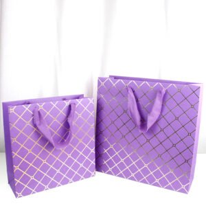 YS-23910 Purple shopper with hot foil pattern