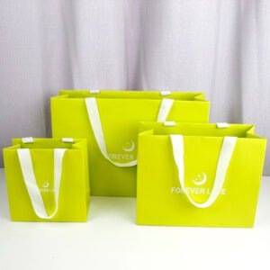 YS-23929 green paper bag, velvet handle