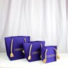 YS-24210 jewelry blue tote bag- tulip handle
