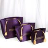 YS-24211 dark purple tote bag- tulip handle