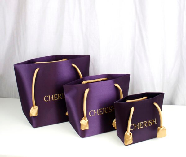 YS-24211 dark purple tote bag- tulip handle