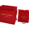 YS-YZ2302RD RED matte gift bag, shiny stars surface